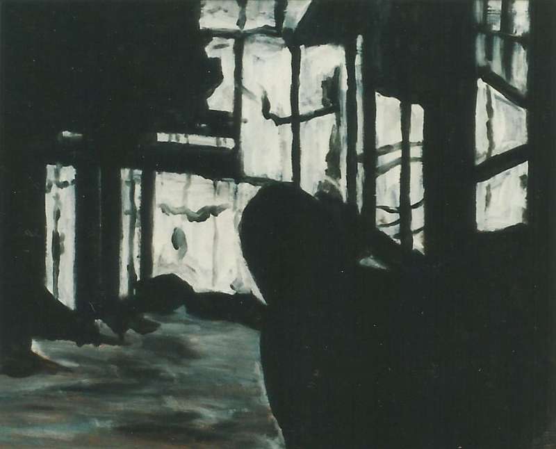 Het koekoeksbos, 2002, lak op board, 54 x 44